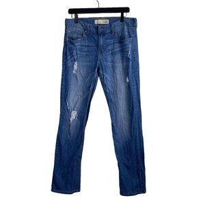 Rustic Dime Men’s Slim Fit Distressed Jeans – Size 34, Made in USA